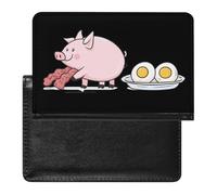 Eggs and Bacon Passport Holder Cover Wallet Slim Travel Document Organizer Card Case for Women Men