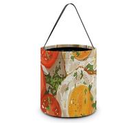 Eggs And Tomatoes Halloween Tote Candy Bags Trick Or Treat Candy Bags Reusable Candy Basket With Handles Multipurpose Gifts Bag For Festival Party Gathering