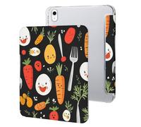 Eggs Carrot Cute Printed Tablet Case Compatible with iPad Series Hard Translucent Back Protective Cover