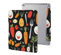 Eggs Carrot Cute Printed Tablet Case Compatible with iPad Series Hard Translucent Back Protective Cover