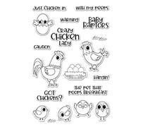 Eggs Chickens Dies and Stamps Sets for Card Making DIY Scrapbooking Crazy Chicken Lady,Hangin' Alphabets Transparent Silicone Seal Stamp for Paper Crafting Arts Crafts Embossing Stencil Die Cuts Punch