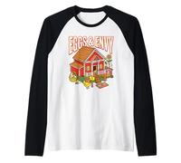 Eggs & Envy Coop Humor Fresh Backyard Chicken Farm Vibes Egg Raglan Baseball Tee