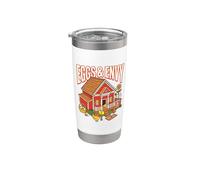 Eggs & Envy Coop Humor Fresh Backyard Chicken Farm Vibes Egg Stainless Steel Insulated Tumbler