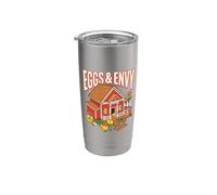 Eggs & Envy Coop Humor Fresh Backyard Chicken Farm Vibes Egg Stainless Steel Insulated Tumbler