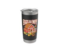 Eggs & Envy Coop Humor Fresh Backyard Chicken Farm Vibes Egg Stainless Steel Insulated Tumbler