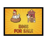 Eggs For Sale Metal Sign Hen House Coop Poultry Duck Eggs Fun Yard Egg boxes Twin (Large A4 (200x280mm))