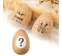 Eggs Musical Shakers Easter Wooden Egg 2026 Engraved With Text For Boy Girl Eester Egg Stuffers Custom For Hand For Education (D, One Size)