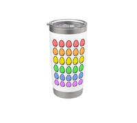 Eggs Pixel Art Classic Rainbow LGBT Flag Color Stainless Steel Insulated Tumbler