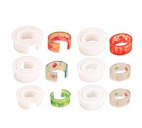 Eggs Shaped Silicone Dry Flower Epoxy Resin Mold Open Cuff Bangle Resin Casting Enduring Silicone Molds