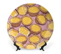 Eggs Tart Cheese Ceramic Decorative Plate 6-10 Inch Round