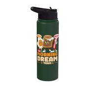 Eggs Toast Bacon The Morning Dream Team Stainless Steel Insulated Water Bottle