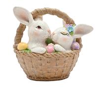 Eggs-traordinary Gift Co Bunnies In A Basket Figurine Eggs-traordinary Gift Co Multicolor