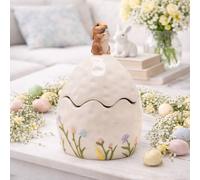Eggs-traordinary Gift Co Bunny On Egg Trinket Box Eggs-traordinary Gift Co Multicolor