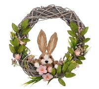 Eggs-traordinary Gift Co Easter Bunny & Floral Spring Wreath in Brown Eggs-traordinary Gift Co Brown