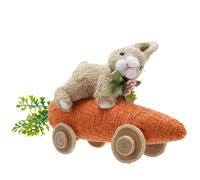 Eggs-traordinary Gift Co Easter Bunny Riding Carrot Car in Orange Eggs-traordinary Gift Co Orange