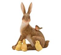 Eggs-traordinary Gift Co Figurine - Rabbit, Chick & Robin Eggs-traordinary Gift Co Multicolor