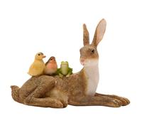 Eggs-traordinary Gift Co Figurine - Rabbit, Chick, Robin & Frog Eggs-traordinary Gift Co Multicolor