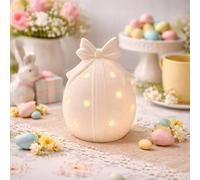 Eggs-traordinary Gift Co LED Egg Ornament Medium in Off-White Eggs-traordinary Gift Co Off-White