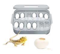 Eggs with 12 Grids, Professional Reptile Incubators, Reptile Eggs, Egg Box, Container Box for Snakes, Gecko, Lizard Frog,