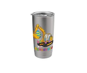 Eggscavator Easter Bunny Excavator Fun Celebration Design Stainless Steel Insulated Tumbler