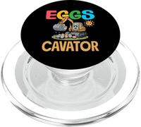 Eggscavator Easter Dinosaur Construction Excavator Boys PopSockets PopGrip for MagSafe