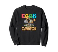 Eggscavator Easter Dinosaur Construction Excavator Boys Sweatshirt