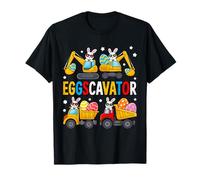 Eggscavator Easter Egg Hunt Construction Trucks Toddler Boys T-Shirt