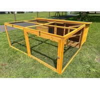 Eggshell HUGE THUMPER + RUN rabbit hutch XXL Largest in range Highly Predator Resistant Wire rabbit hutch single tier 6ft internal