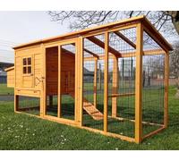 Eggshell Large XXL Windsor 3mm Welded & Coated Wire Chicken Coop Hen House Ark Poultry Run Nest Box Rabbit Hutch 5 to 8 birds