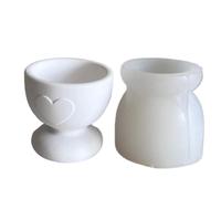 Eggshell Mould - Flexible Silicone Resin Mould for Egg Cup Design, Food-Grade Clay Mould, Smooth , Easy Demoulding, Versatile Craft Accessories, Easter Spring Kitchen Food Comb