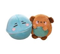 Eggshell Puppy Doll Soft Stuffed Animal Toy For Kids Interactive For Children Ages 3 And Up Indoor Playroom Companion AkJ071 (Brown, 18cm)