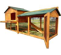 Eggshell RAIN COVER INCLUDED!! EXTRA LARGE SMOKEY XXL NATURAL COLOUR RABBIT HUTCH GUINEA PIG HUTCHES RUN RUNS LARGE 2 TIER WITH NIGHT SHUTTER