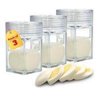 Eggssentials Pack of 3 Egg Shaper - Egg Cuber Square Egg Mold - Hard Boiled Eggs Maker for Square Boiled Eggs Egg Dicer for Eggs - Boiled Egg Mold Egg Press.
