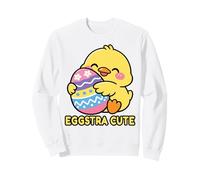 Eggstra Cute Easter Chick Kawaii Egg Spring Cartoon Graphic Sweatshirt