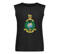 EGGUDd Royal Marines Cap Badge Commando Navy Elite British Forces Men's Sleeveless T-Shirt Black Graphic Unisex Vests Top Tee Shirt L
