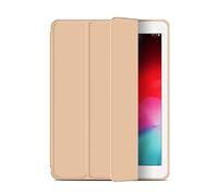 EGHFIXSD For iPad Air Pro MINI Case 3 4 5 6 7 8 9 10th Generation 3-fold Leather Tablet Sleeve Liquid Silicon Soft Stand 11 12.9 13 Cover,Gold,for pro 2018 2020 12.9in