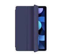 EGHFIXSD For iPad Air Pro MINI Case 3 4 5 6 7 8 9 10th Generation 3-fold Leather Tablet Sleeve Liquid Silicon Soft Stand 11 12.9 13 Cover, Navy,for Mini 1st 2nd 3rd