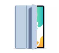 EGHFIXSD For iPad Air Pro MINI Case 3 4 5 6 7 8 9 10th Generation 3-fold Leather Tablet Sleeve Liquid Silicon Soft Stand 11 12.9 13 Cover,Ice Blue,for Pro 2024 2025 11inch