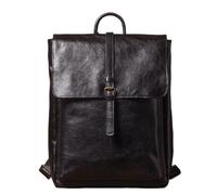 EGHFIXSD Men's Retro Backpack Simple Flap Travel Bag Women Natural Deluxe Schoolbag Daily Commuter Backpacks,Black,30 * 13 * 39CM