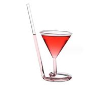 EGHFIXSD Pomegranate Shape Cocktail Bubble Tea Glass Transparent Glasses Drinking Wine Goblet Juice Ice Coffee Cup Kawaii Straw,Style2,301,400ml