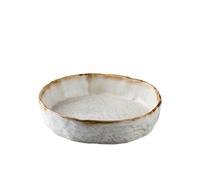EGHFIXSD Retro Ceramic Bowl Off-White Stone Pattern Salad Noodles Fruits Bowl Restaurant Kitchen Tools Western Food Soup Bowl Deep Dish,Off,White,7inch Plate