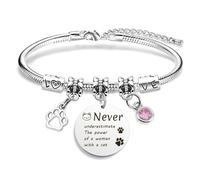 EGHTvmok Cat Gifts for Women,Cat Themed Gifts for Cat Lovers Birthday Presents Cat Mum Related Mothers Day Christmas Crazy Cat Lady Gift for Friend Xmas Cat Mom Valentines Day Bracelet for Womens