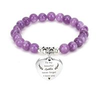 EGHTvmok Gifts Auntie Christmas Mother's Day - Auntie Gifts Personalised Presents for Aunties from Nephew Niece Aunt Gift Xmas Valentines Retirement Thank You Gift Appreciation Aunty Beaded Bracelet