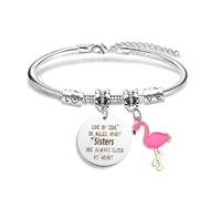 EGHTvmok Sister Birthday Gifts Christmas Mothers Day Sisters Graduation Valentines Bracelet Sunflower,Butterfly,Elephant, Regular, no gemstone