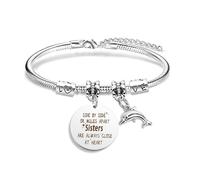 EGHTvmok Sister Birthday Gifts Christmas Mothers Day Sisters Graduation Valentines Bracelet Sunflower,Butterfly,Elephant, Regular, no gemstone