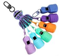 EGI Hooks Protective Cover for Squid Jigging - 6-Piece Set of Colorful Webfoot Octopus & Cuttlefish Umbrella Covers, ABS + Stainless Steel, 5 x 2.5 cm, 80 g, Wood Shrimp(purple blue)