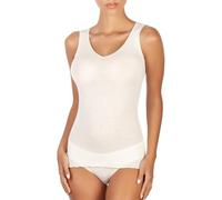 EGI ® Luxury Wool Silk V-Neck Tank Top. Proudly Made in Italy.(Art.1492), Bianco (Off-White), L-XL