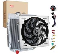 EGINCOOLER 3 Row Aluminum Radiator for 1964-1966 Ford Mustang / 1960-1965 Falcon 5.0L V8 AT/MT with Fan Shroud & Relay 60 61 62 63 64 65 66