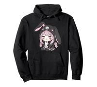 Egirl Pastel Goth Anime Girl Bunny Kawaii Aesthetic Emo Pullover Hoodie