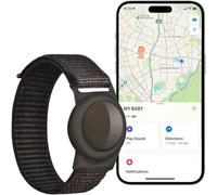 EGLANCLIFM GPS Tracker for Kids (iOS only), Teen, Special Needs, and Elderly - Real-Time Mini Locator Watch Band with No Monthly Fee - Hidden Tracking Device for iOS - Works with Apple Find My